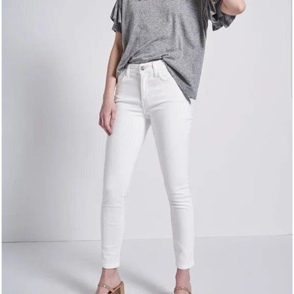 $198 Current Elliott The Original High Waist Stiletto Jeans in Sugar 28 NEW